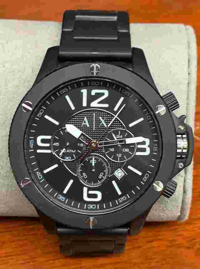 Armani Exchange AX1503 Black Dial Black Stainless Chronograph Men's Watch