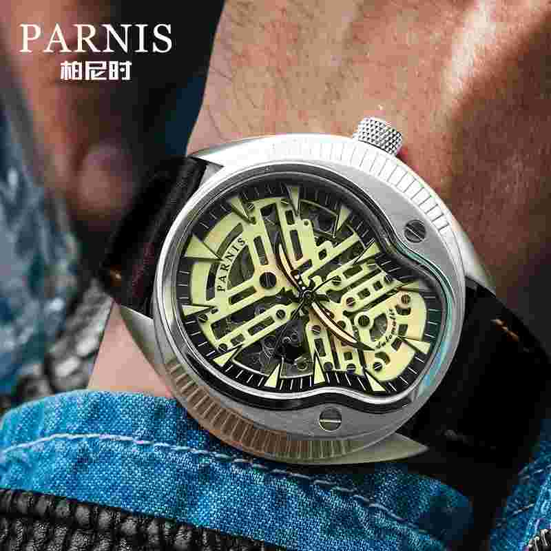 Parnis Sapphire Miyota Automatic Mens Mechanical Watch Luminous Marker Best Gift
