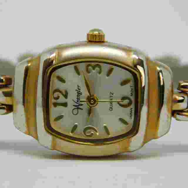Wrangler 48271KNX Two Tone Quartz Women's Watch Sz. 6 1/2" New Battery
