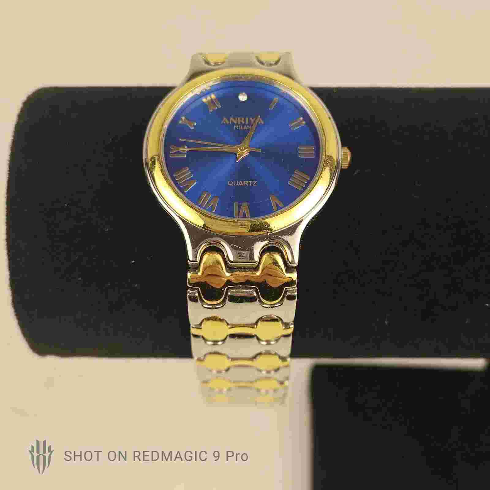 Anriya Milan Quartz Women's Wrist Watch Blue Dial Running