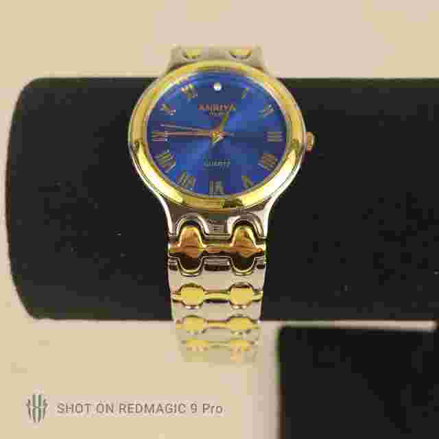 Anriya Milan Quartz Women's Wrist Watch Blue Dial Running