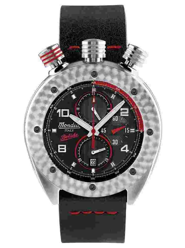 *MINT, NEW IN BOX* Mondia Bolide Sport Mens Watch MI-769-SS-3BKRD-CP