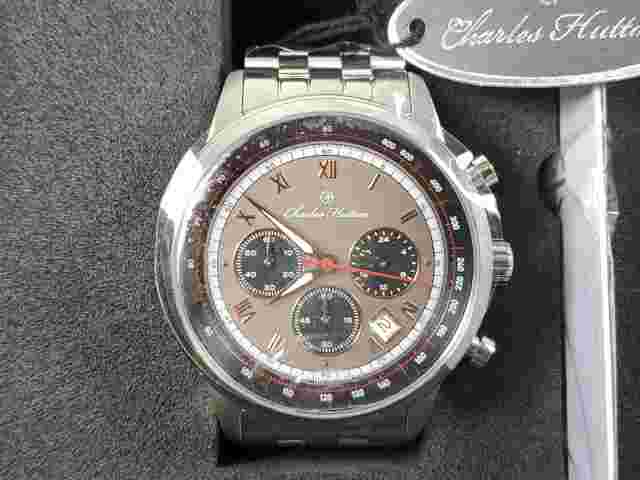 New Charles Hutton Duke 78466-11B Chronograph 44mm Seiko VD 53 Quartz Movement