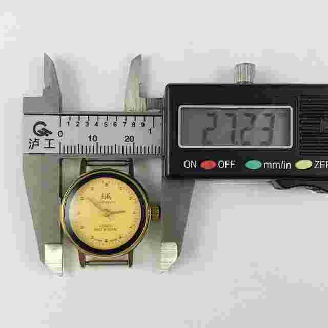 25mm China Made Lady Manual Mechanical Watch 17 Jews Yellow Dial Golden Nail