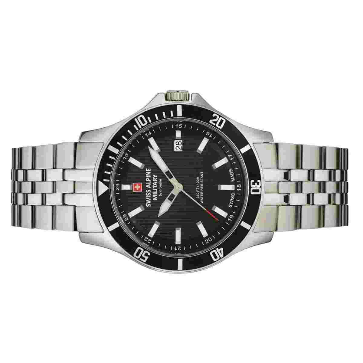 Swiss Alpine Military Men's Watch Analog Quartz 7022.1137SAM-1 Stainless Steel