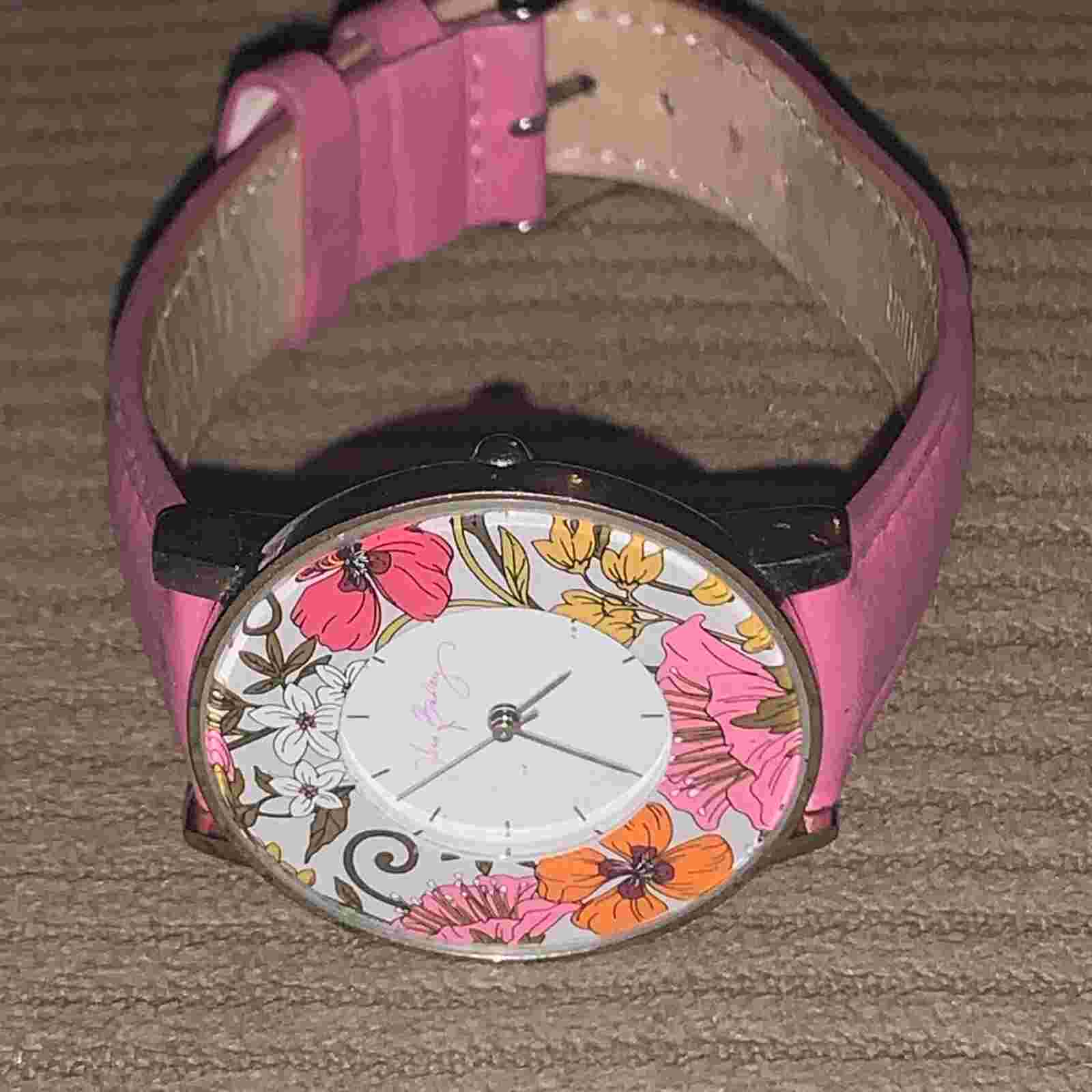 Vera Bradley Floral Watch Pink Leather Band
