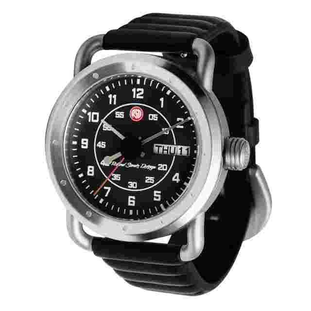 Roland Sands ICON Black Quartz Steel Date Leather Vintage Men's Watch