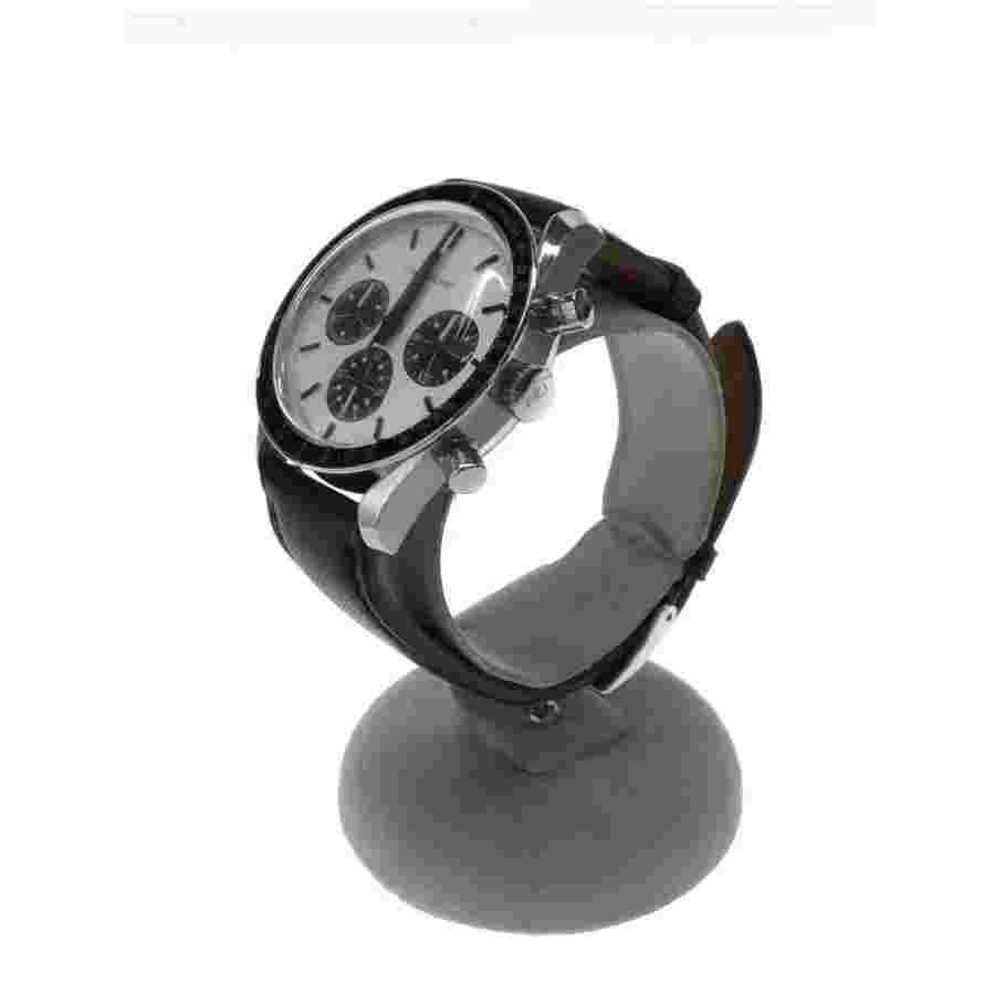 Dan Henry 1962 Racing Chronograph Black White Quartz Wristwatch Analog Used