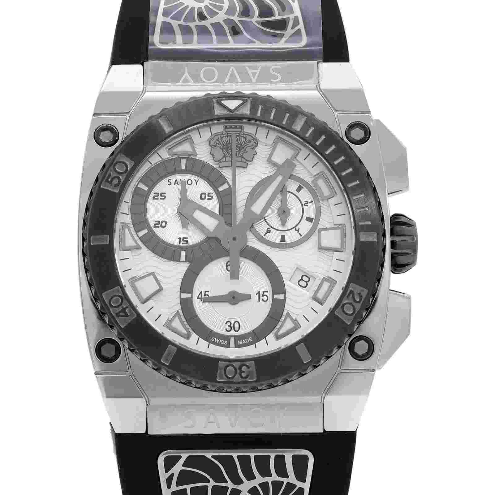 Savoy Icon 35mm Chrono Steel Silver Dial Ladies Watch C1211E.01I.RB24