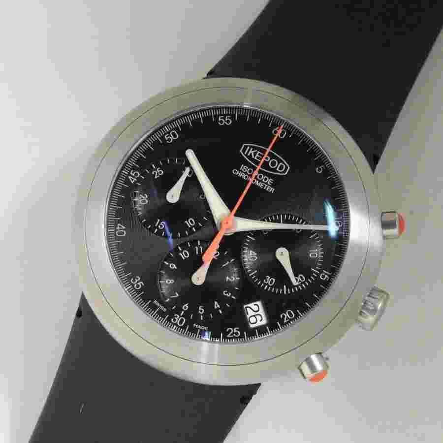 IKEPOD ISOPODE Chronograph IS03 Automatic Black Dial Rubber Men's Watch