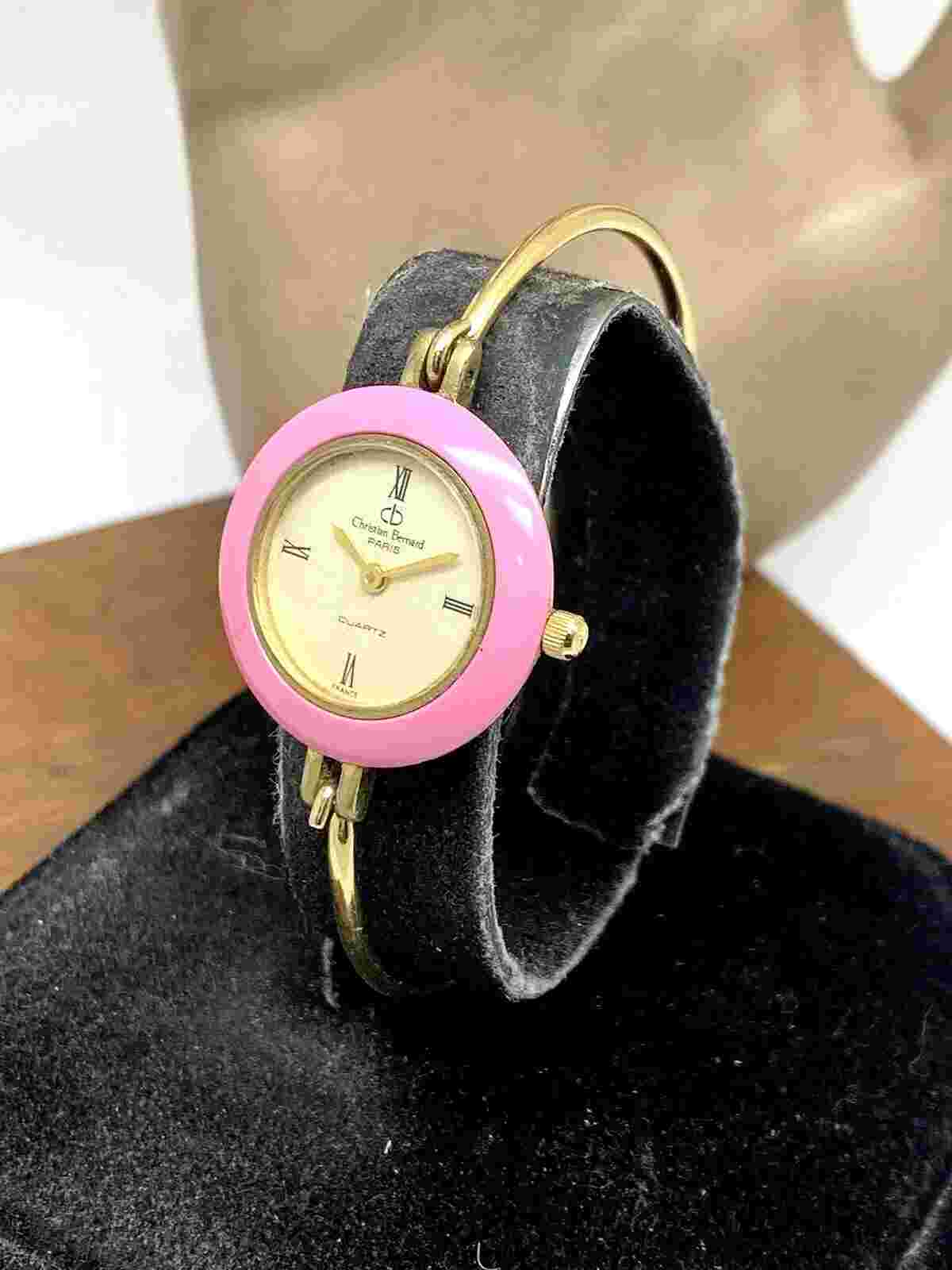 Christian Bernard Paris Women's Watch Gold Bangle Interchangeable Bezel 24mm