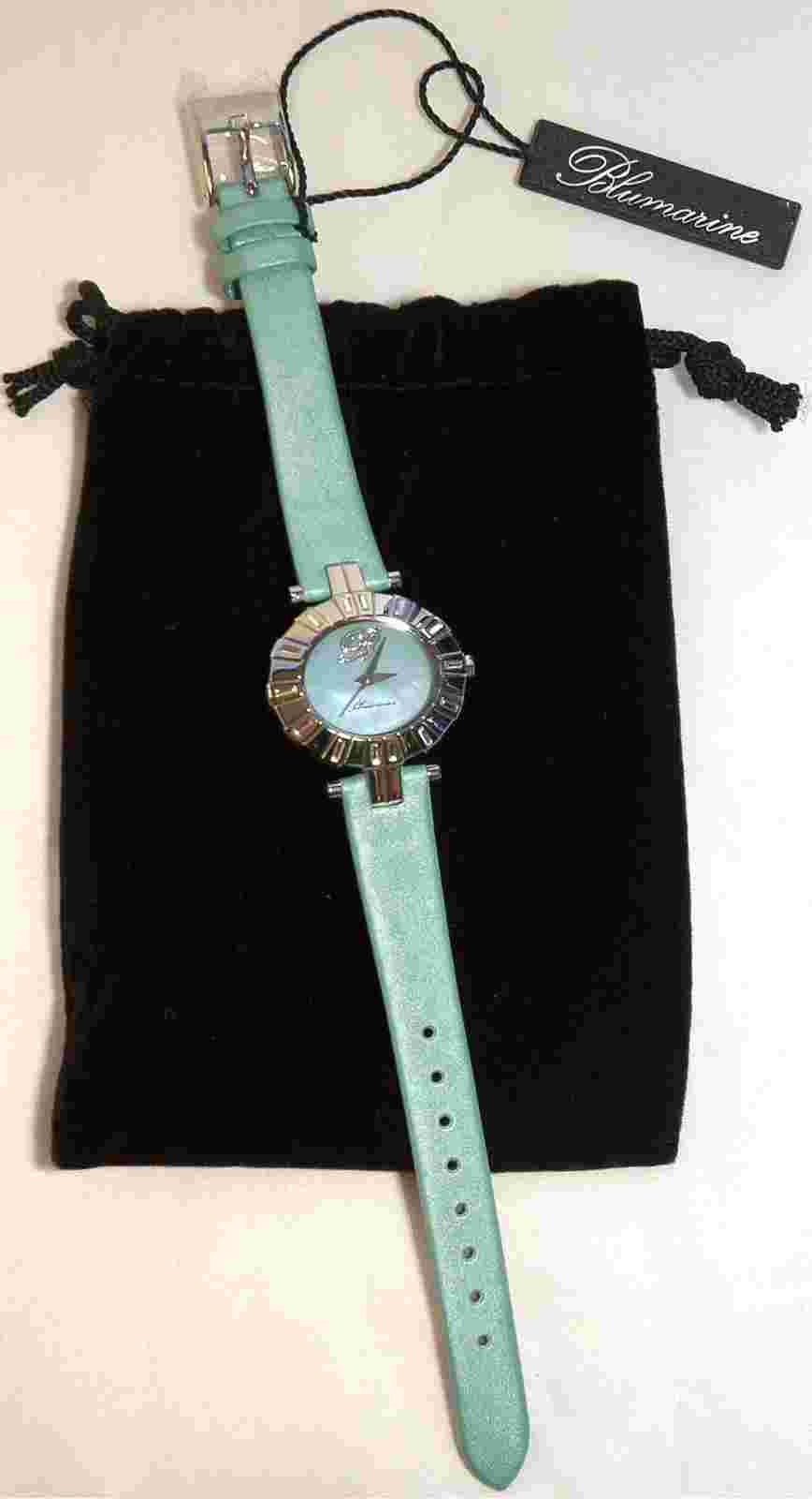 NEW Bluemarine BM.3151 Womens Mother Of Pearl Watch Blue Swarovski blumarine MOP