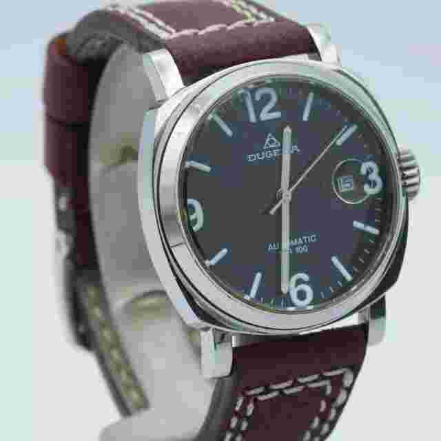 Dugena Men's Watch Steel 40MM Automatic Vintage RAR 8215 Leather Band Wrist 2