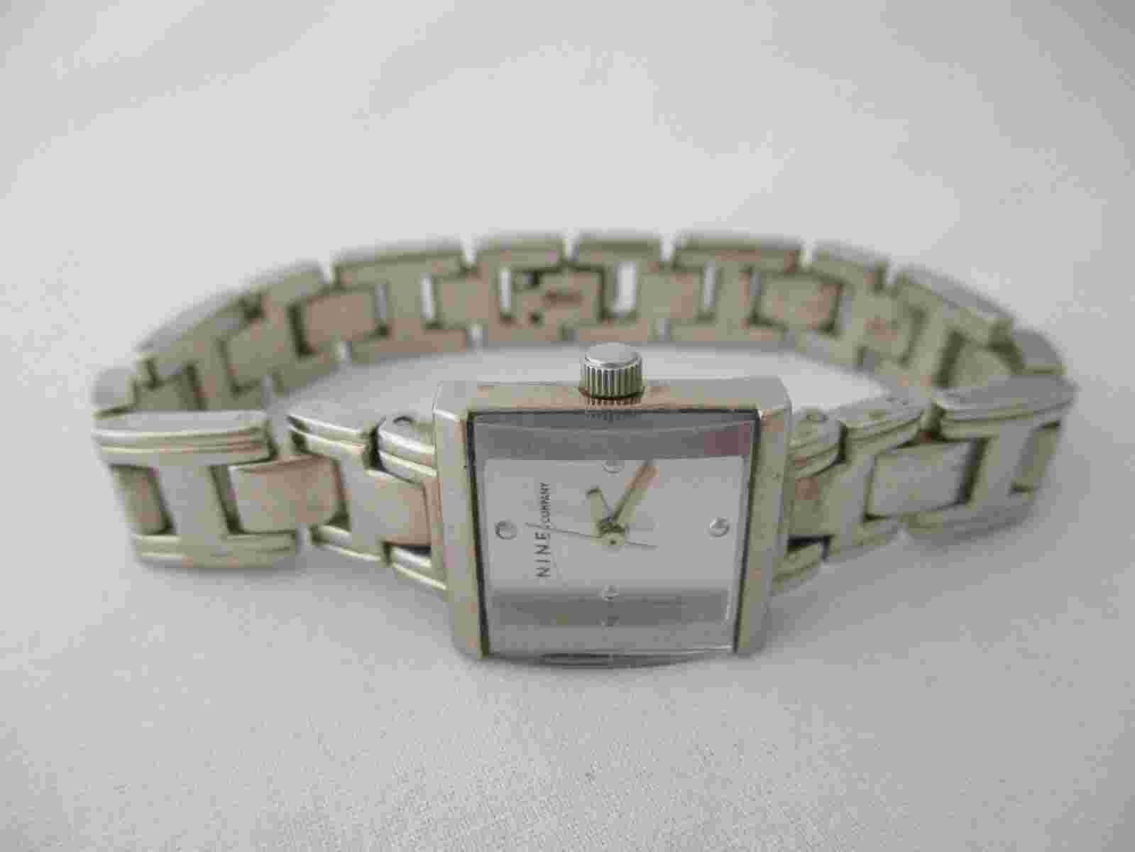 Nine & Company Women's Analog Watch Silver Toned Bracelet Band