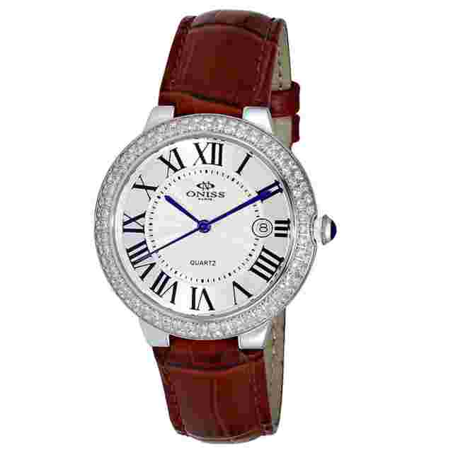 Oniss Women's Glam  White Dial Watch - ON3322-LSV