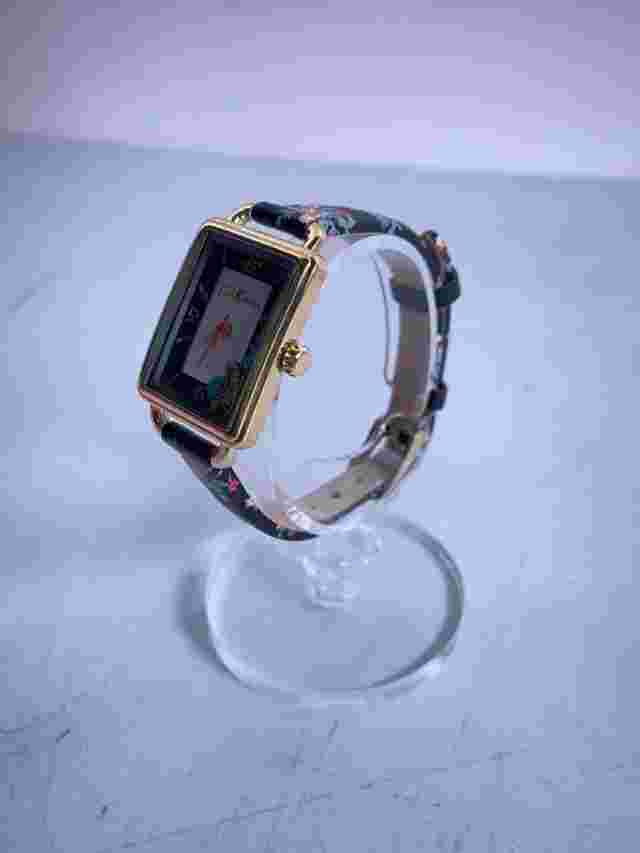 Cath Kidston Wristwatch Analog Floral Dial CKL019BG Black Multicolor Pre-owned