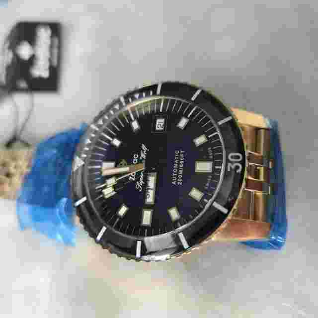 Authorized Dealer Zodiac Compression Diver 18K Gold-Plated Watch ZO9308
