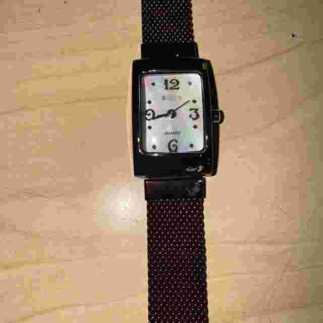 Apt 9 Brown Metal Mesh Band Mother Of Pearl Face Working