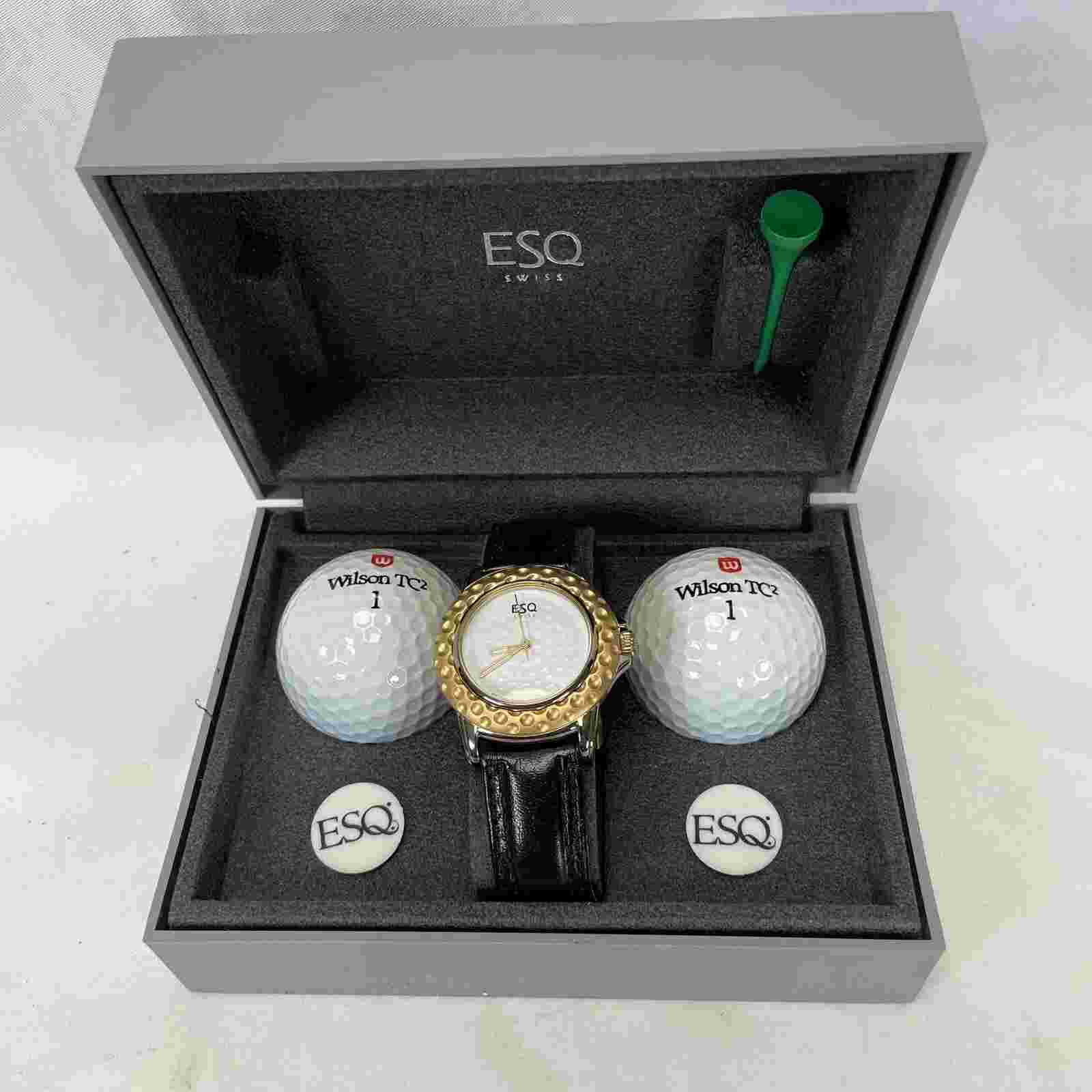 Movado ESQ Women Golf Quartz Watch Wilson TC 1 Balls  Tee Ball Holder