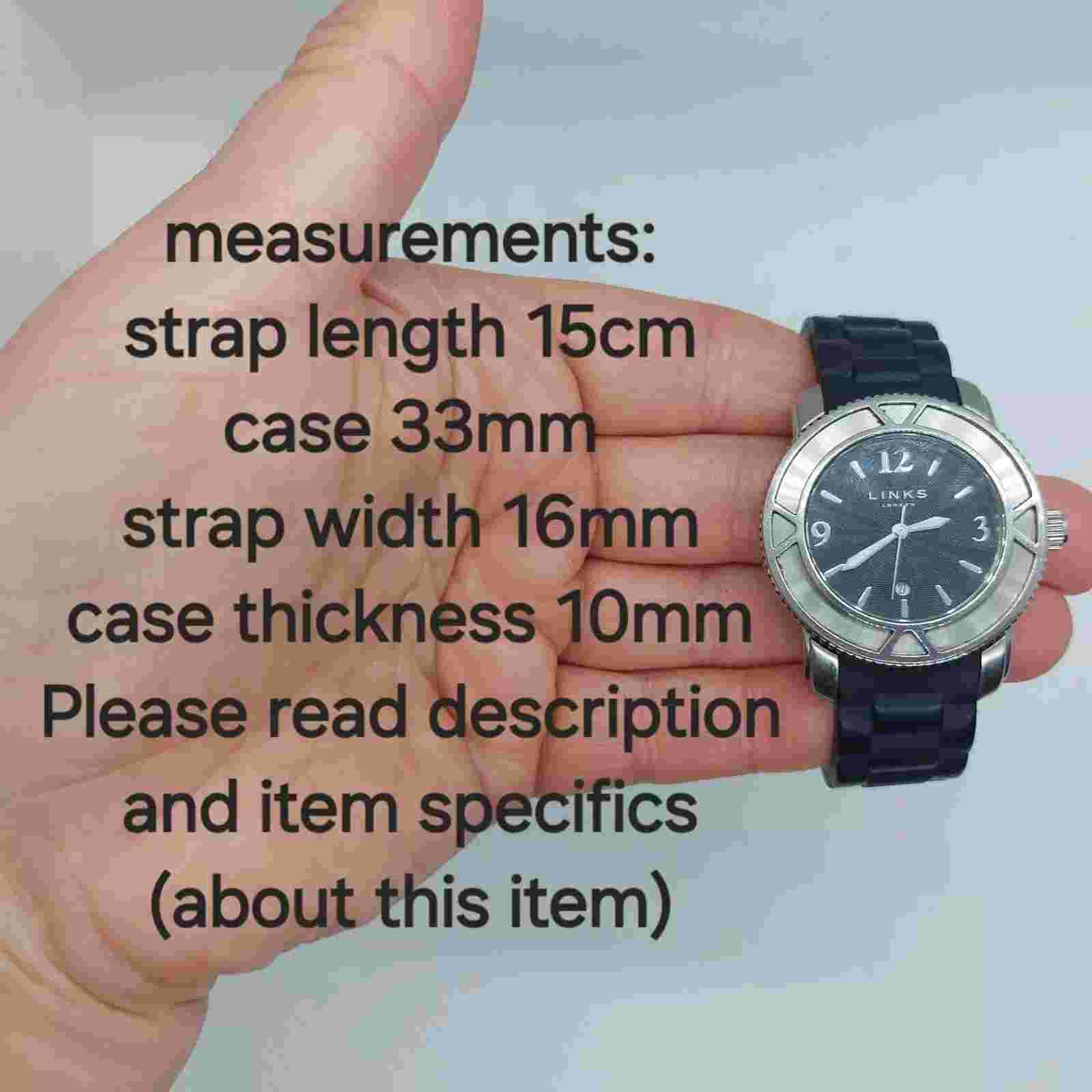 Links of London Ladies Watch Date Stainless Steel Case Silicone Strap Working