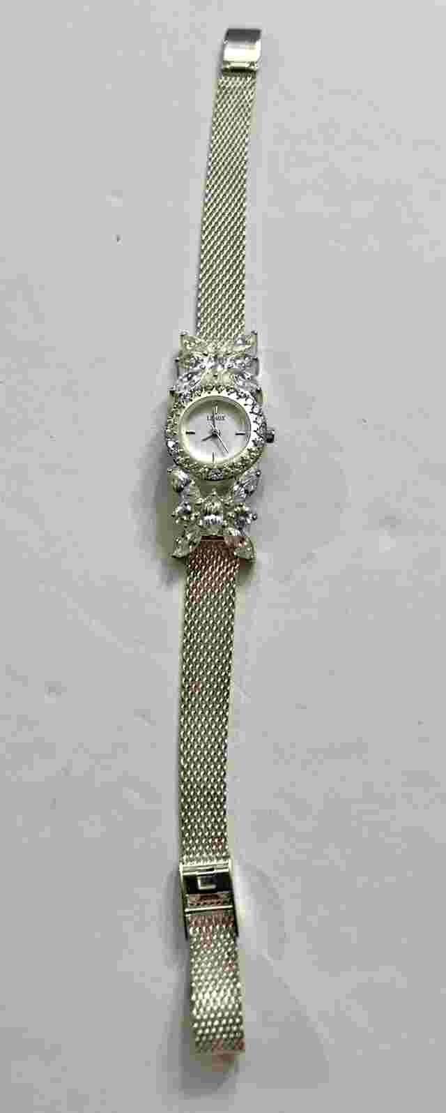 Lenox The Crystal Butterfly Watch Sterling Silver Fully Adjustable to 8"