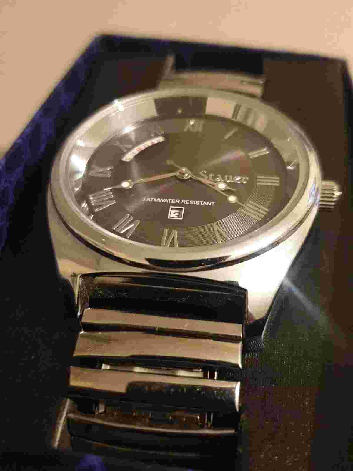 Genuine Stauer 43477 Calendar  Men's Watch Boxed.