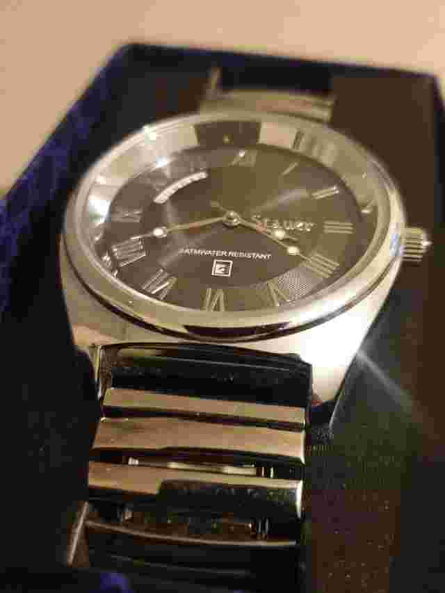 Genuine Stauer 43477 Calendar  Men's Watch Boxed.