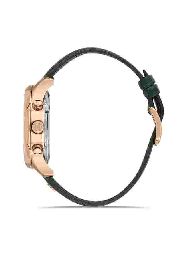 Hislon 1928 Men's Watch Timeless Collection Sapphire Glass Rose Gold Green Dial