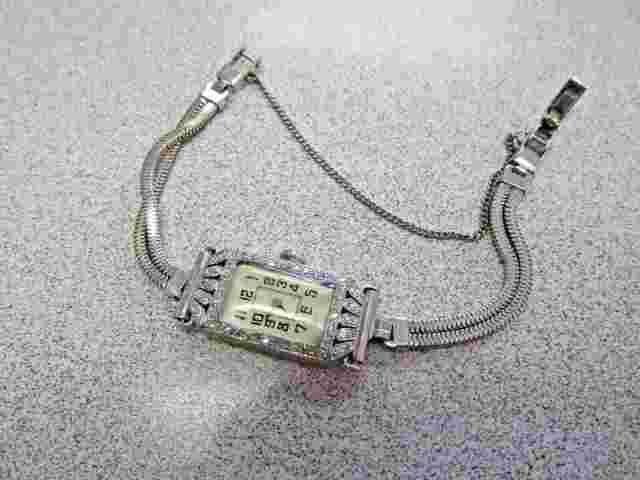 Estate 1930s Platinum Art Deco Ladies Watch Petite Full of Diamonds  MAKE OFFER