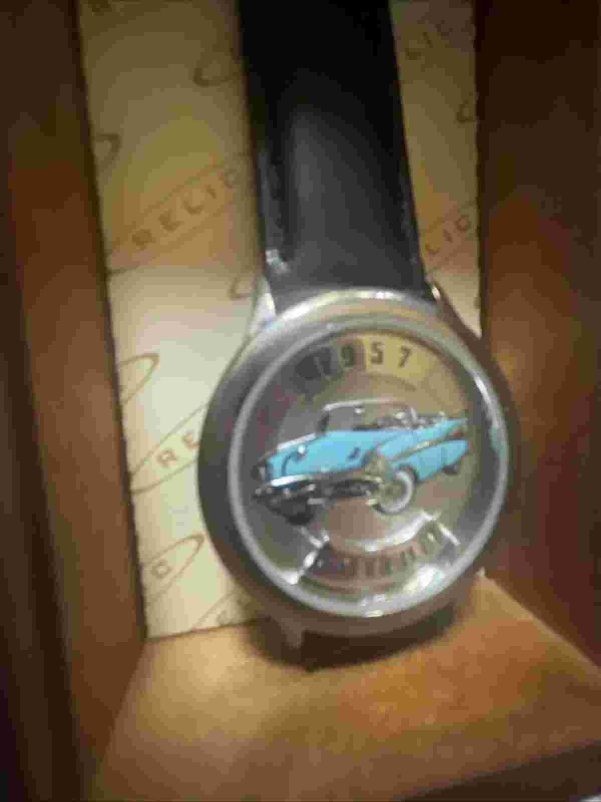 1957 Chevy Wristwatch VTG Classic American Cars Relic - Original Box, Papers