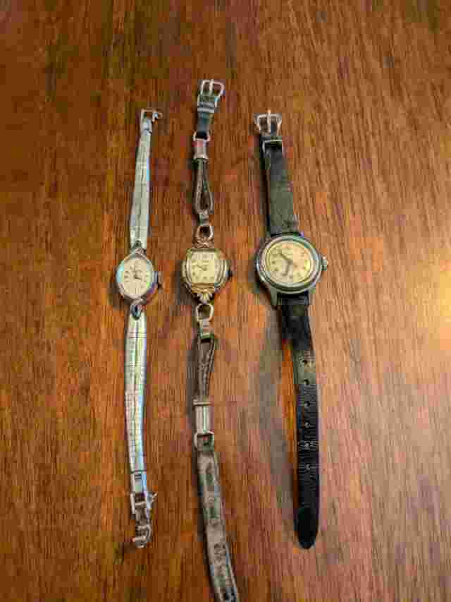 VTG Lot of 3 Women's Wristwatches Untested Elgin, Landau See Pics for Details W1