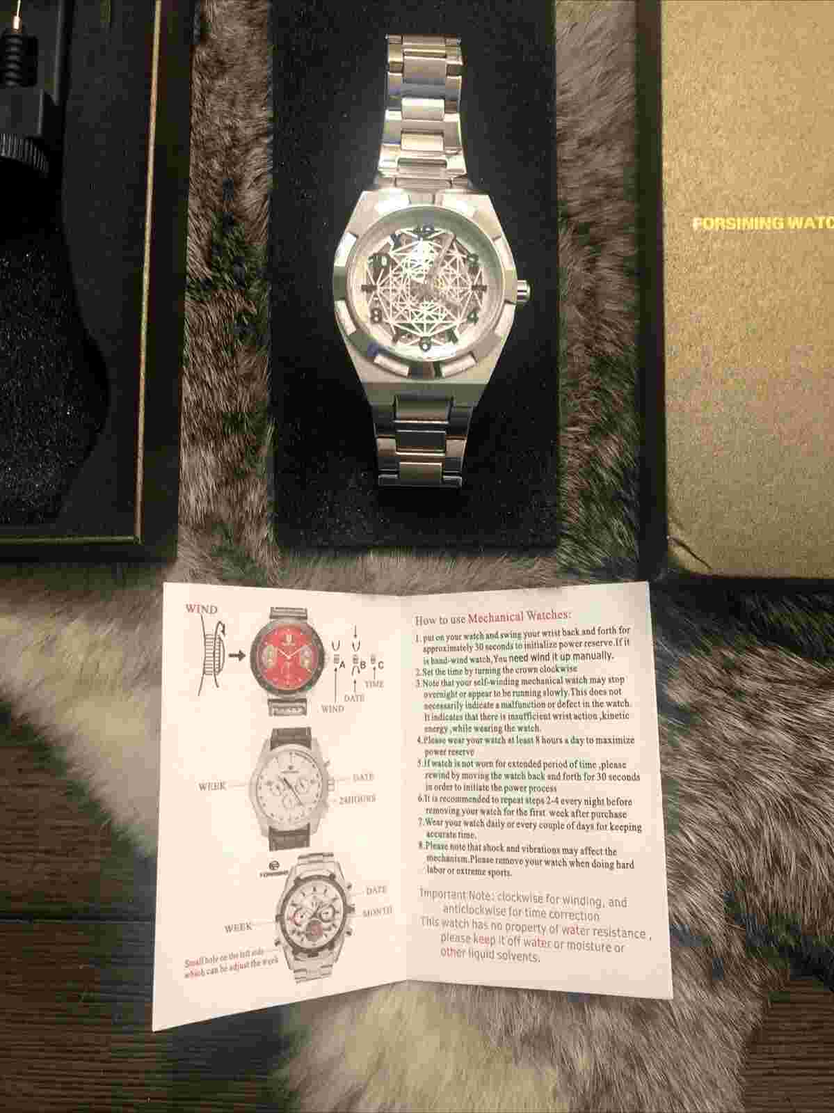 Forsining Silver Mechanical Watch