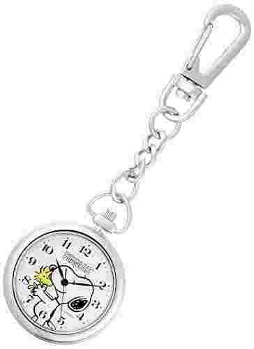 CITIZEN Q&Q P004-214 PEANUTS Snoopy Clip Pocket Watch Waterproof White