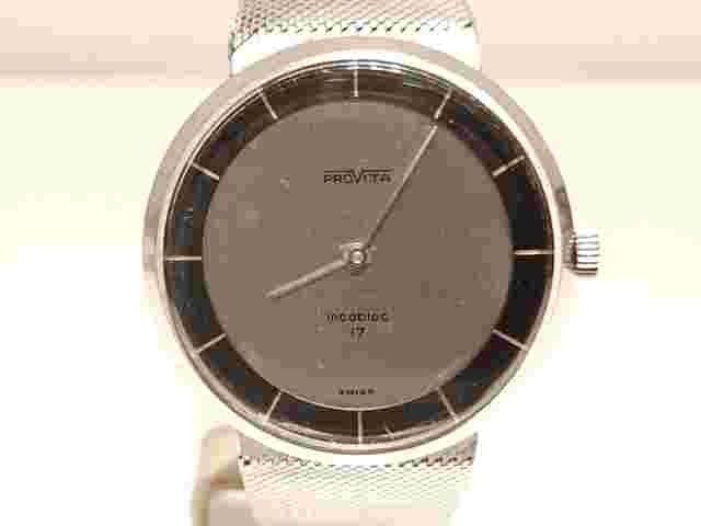 VINTAGE 36.5mm SWISS CHROMED MEN'S LADIES MECHANICAL WATCH BRACELET "PROVITA"