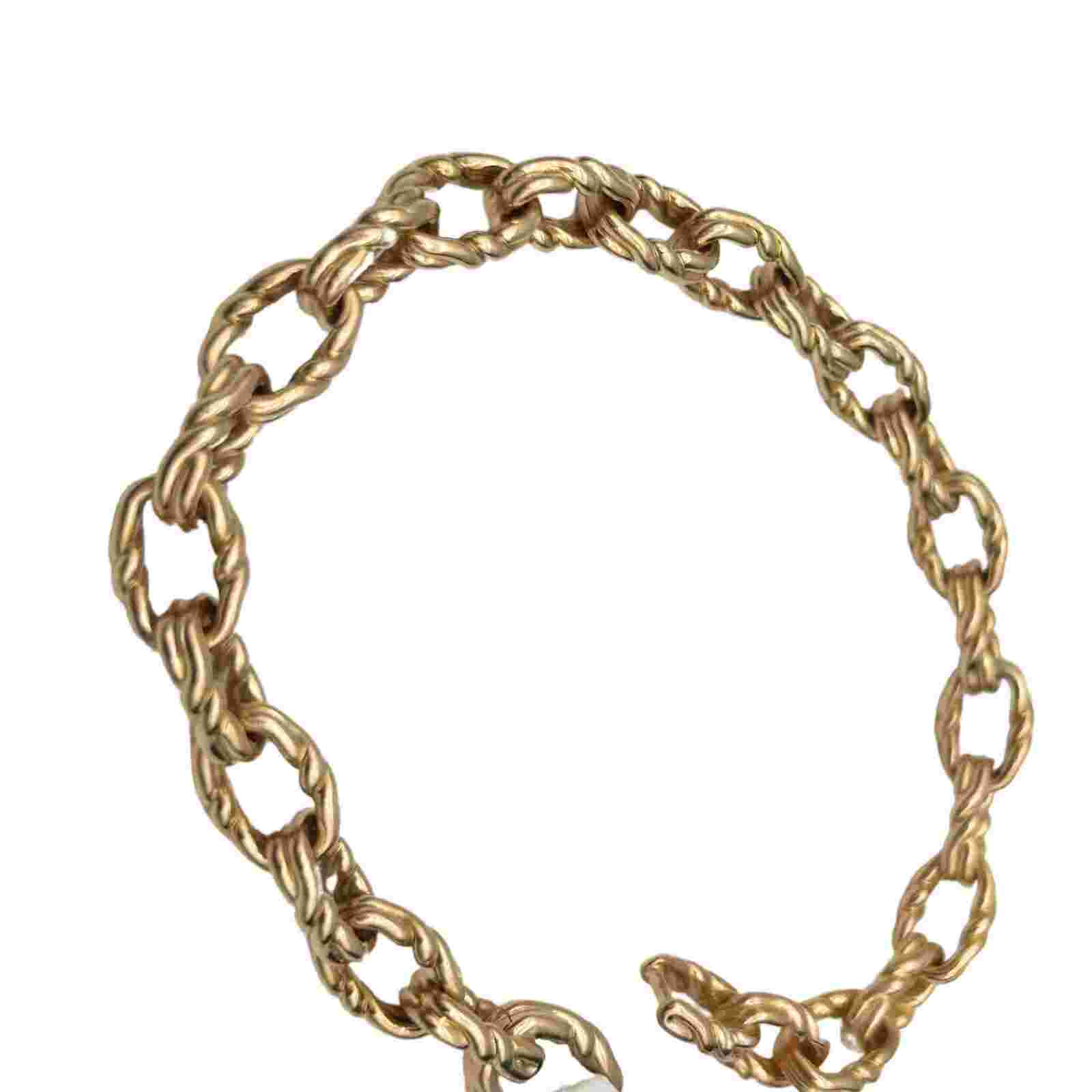 Men's David Yurman 8" oval link 18k rose gold bracelet, 33.3 Grams