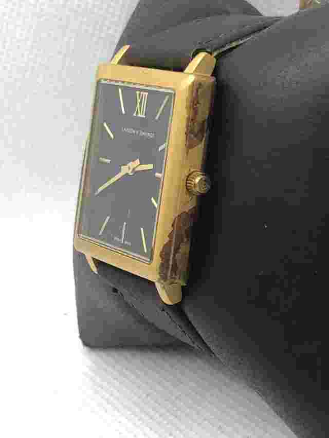 Larsson & Jennings Unisex Brown Leather Analog Black Dial Quartz Watch KS398