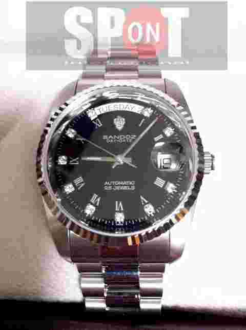 Sandoz Silver Stainless Steel Automatic Watch
