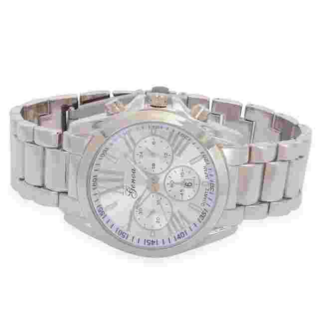 Genoa Miyota Japanese Movement Watch in Silvertone W/stainless Steel Back W010