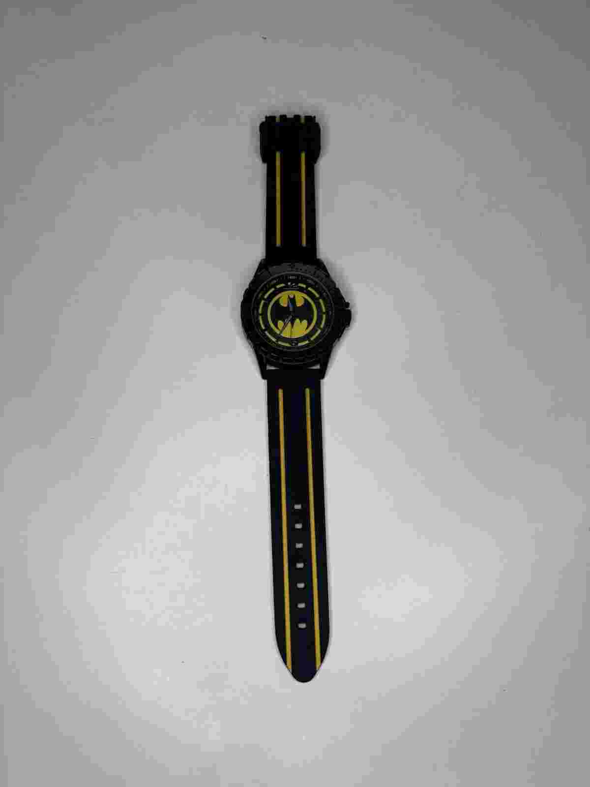 Batman Wrist Watch Accutime TM & DC Comics Black Silicone Band BAT9267WM