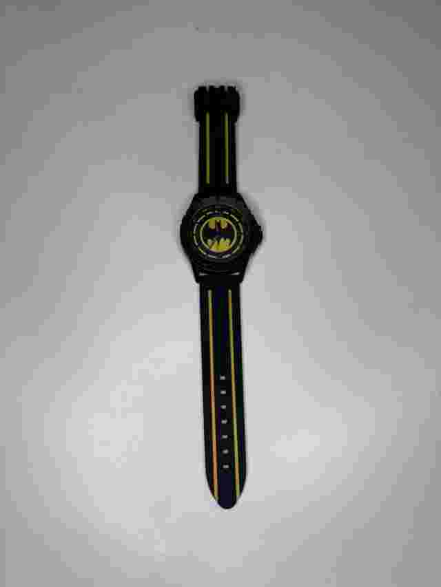 Batman Wrist Watch Accutime TM & DC Comics Black Silicone Band BAT9267WM