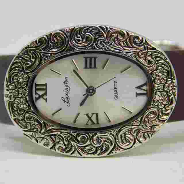 Lexington Genuine Leather Quartz Analog Women's Watch New Battery