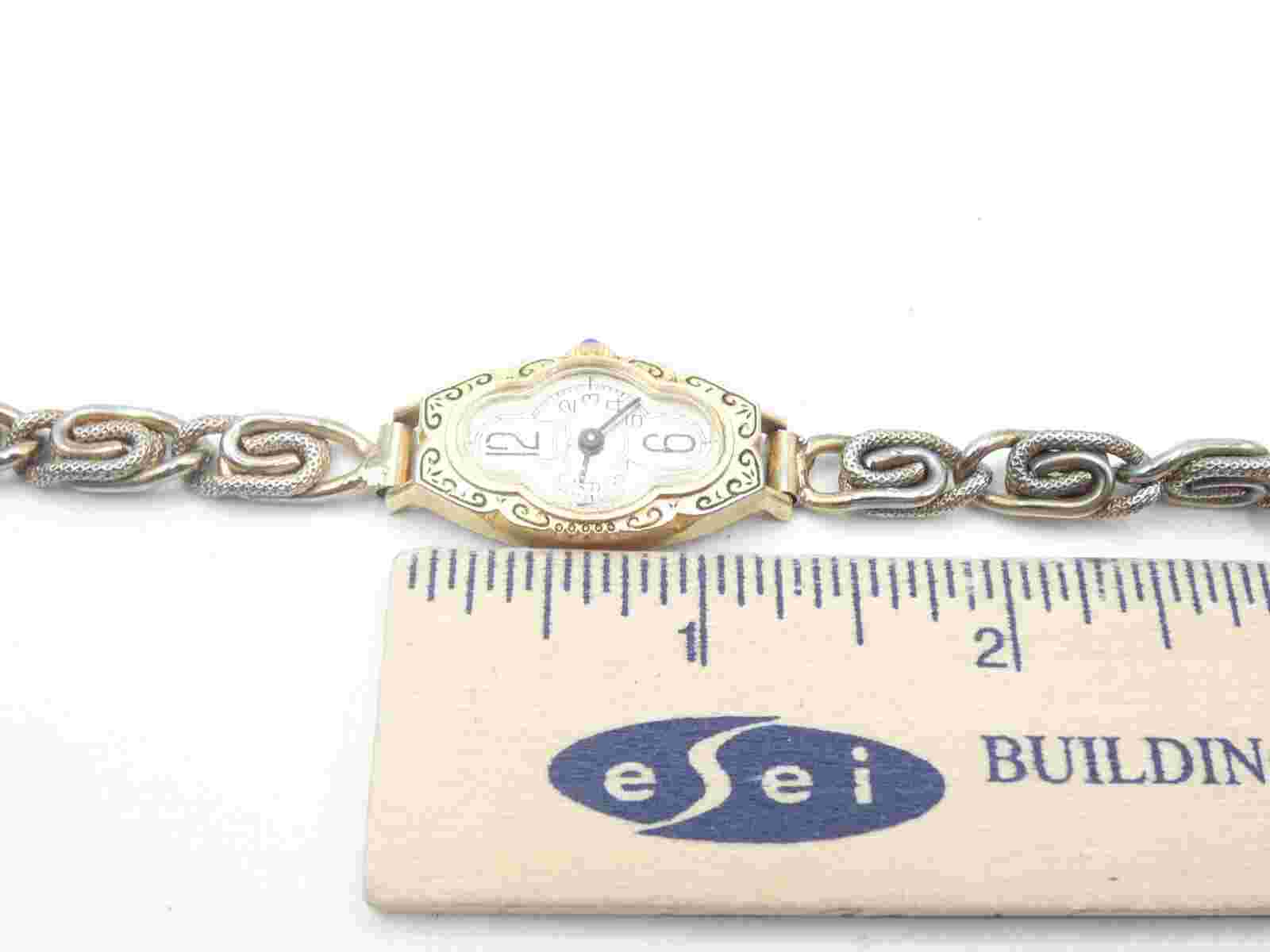 SI1311 Art Deco style Dynasty Swiss Watch Bracelet 8”-repair