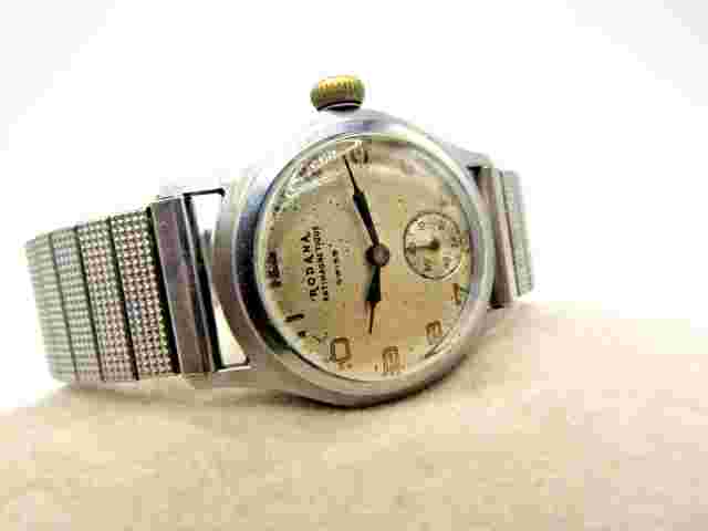 Vintage Rare Rodana Swiss Made Sub Second Large Crown 15 Jewel Watch Repair