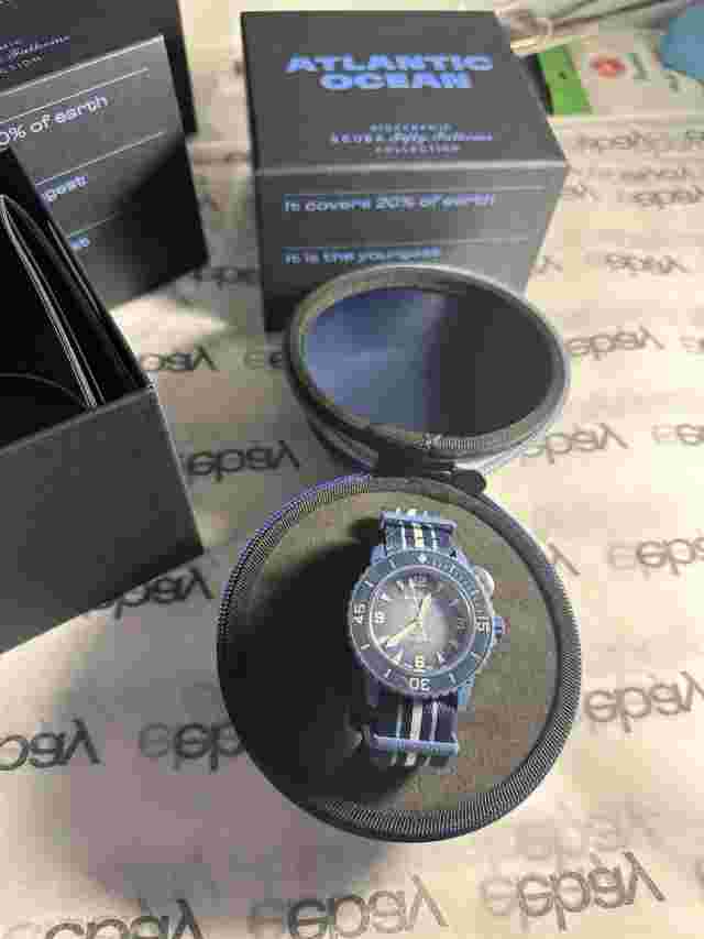 Blancpain X Swatch Scuba Fifty Fathoms Atlantic Ocean Bioceramic Watch New