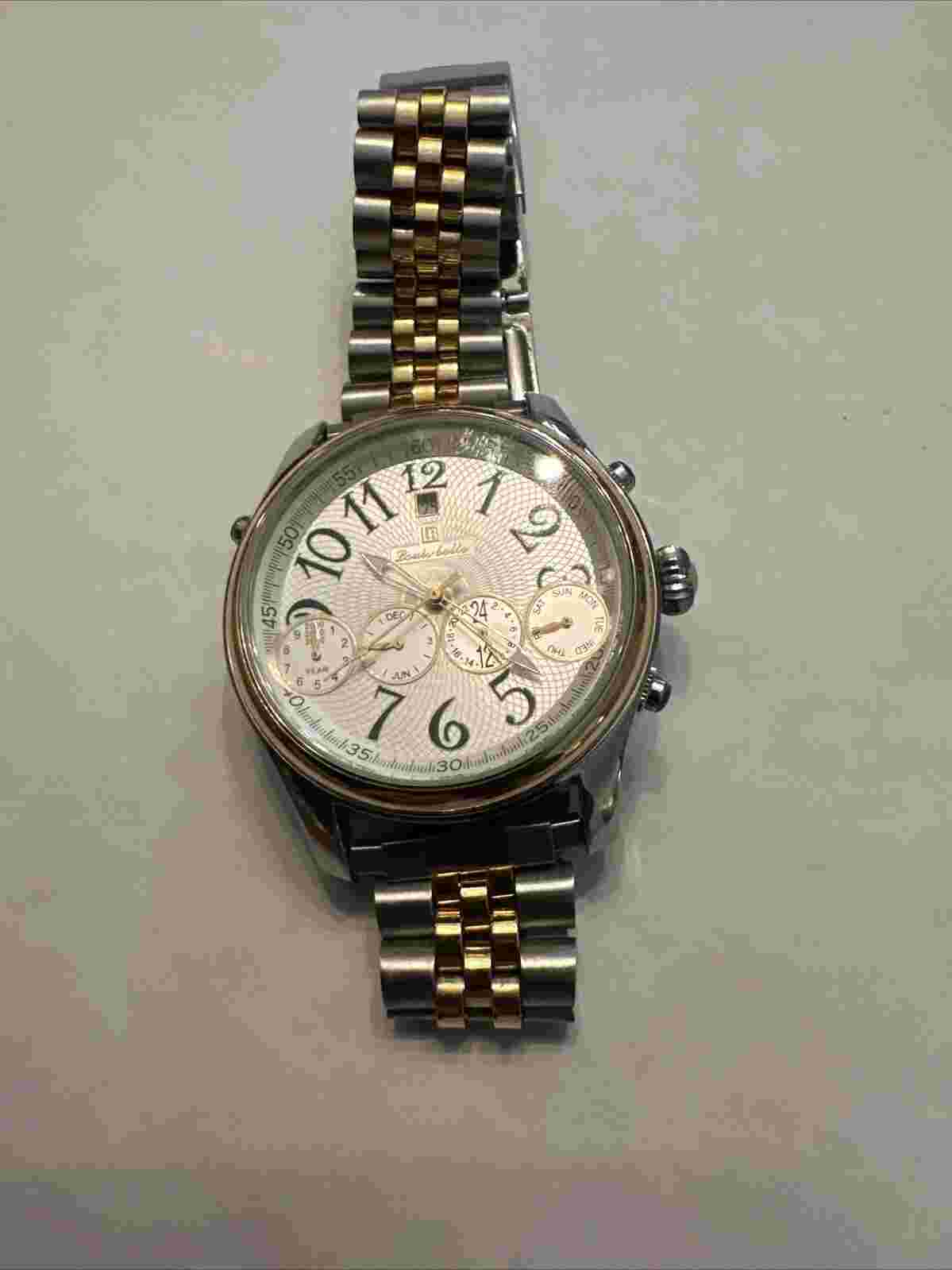 Mens Louis Bolle stainless steel watch