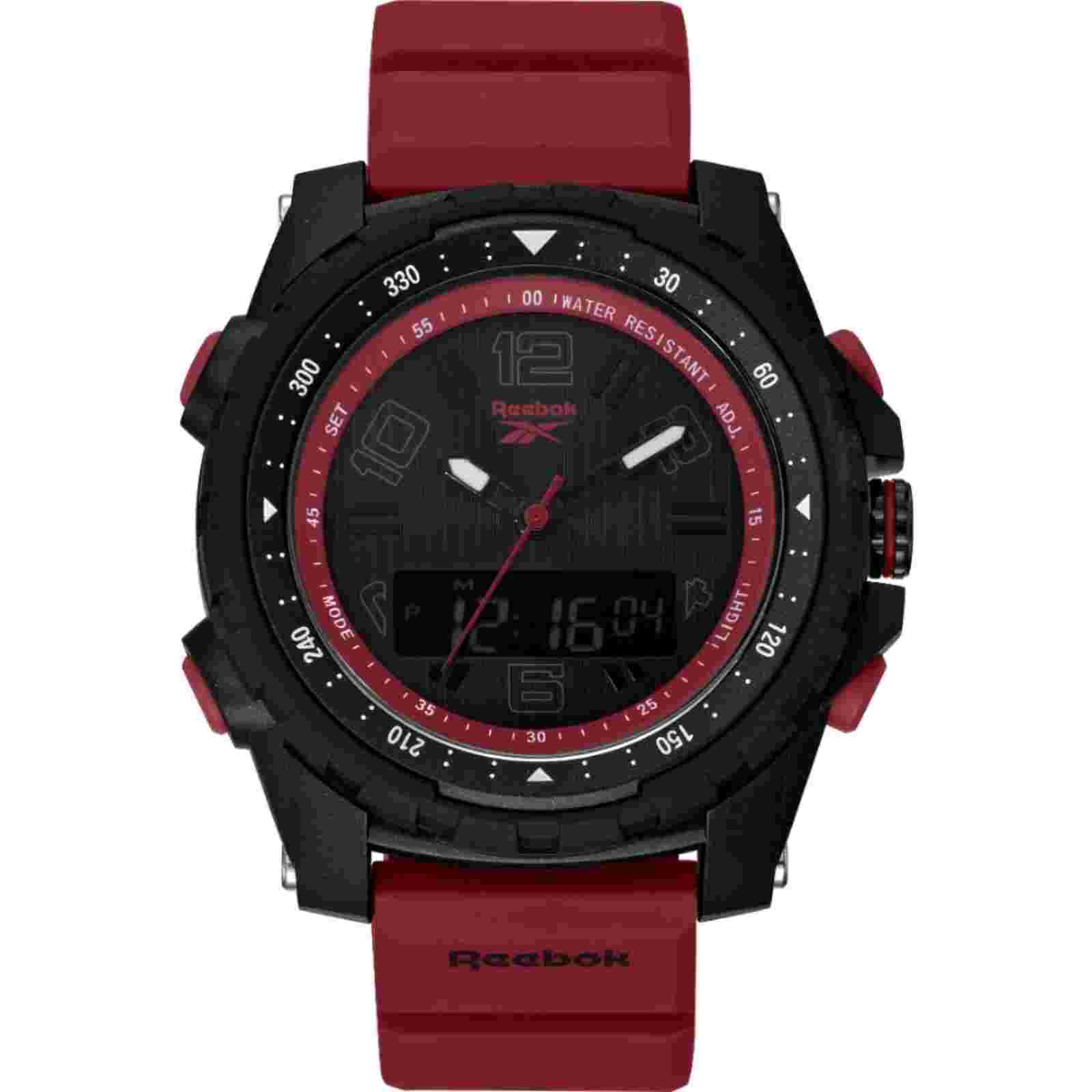 REEBOK ROGUE RV-ROG-G4-PBPR-BR BLACK/RED SILICONE STRAP MEN WATCH