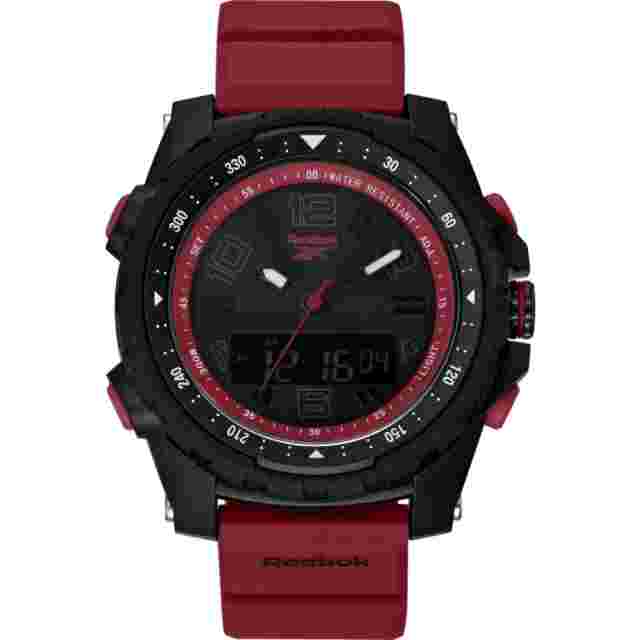 REEBOK ROGUE RV-ROG-G4-PBPR-BR BLACK/RED SILICONE STRAP MEN WATCH