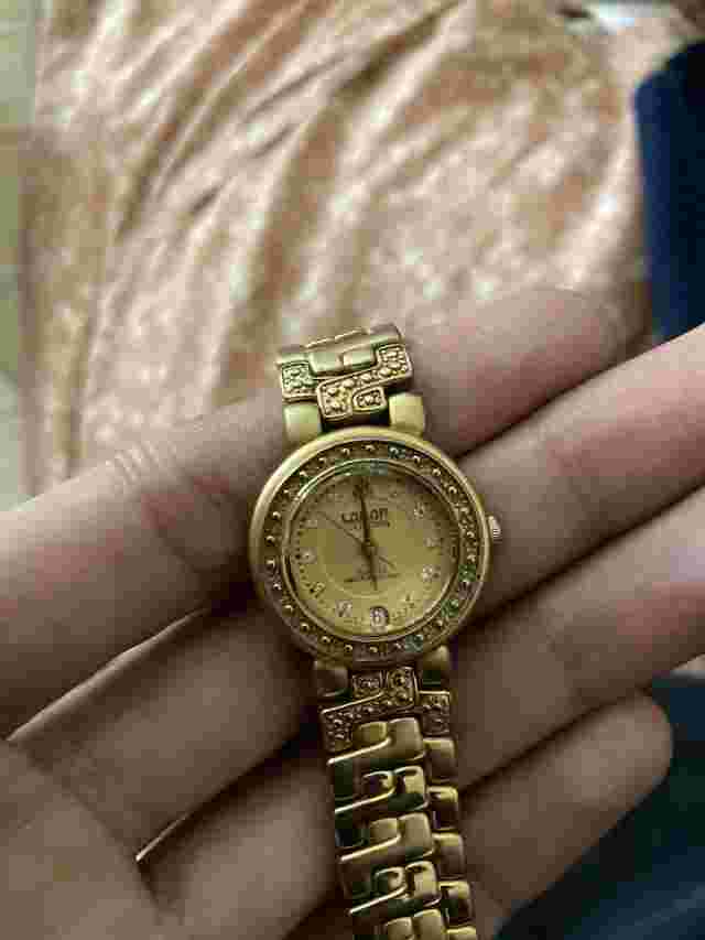 lobor watch collection quartz japanese watch 152mm 23k gold plated real diamonds