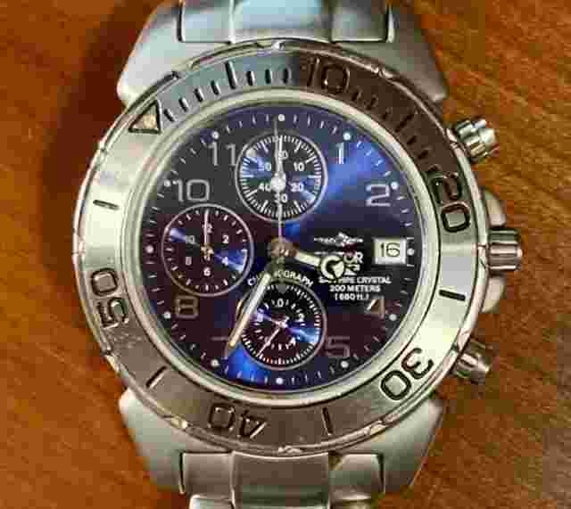 Sector No Limits 450 Chronograph Sapphire Crystal Dark Blue Dial 200M