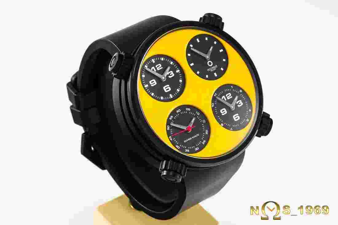 MECCANICHE  VELOCI  QUATTRO  VALVOLE   48MM  AUTOMATIC FOUR TIME ZONES  BOX&PAP